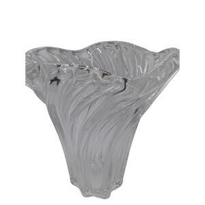 Mikasa Belle Epoque Crystal Flower Vase, Germany-24% Genuine Lead Crystal 8.5" H